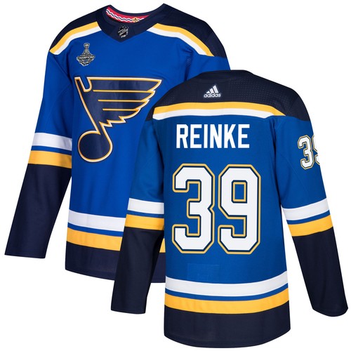 St. Louis Blues Trikot #39 Mitch Reinke Blau Heim 2019 Stanley Cup